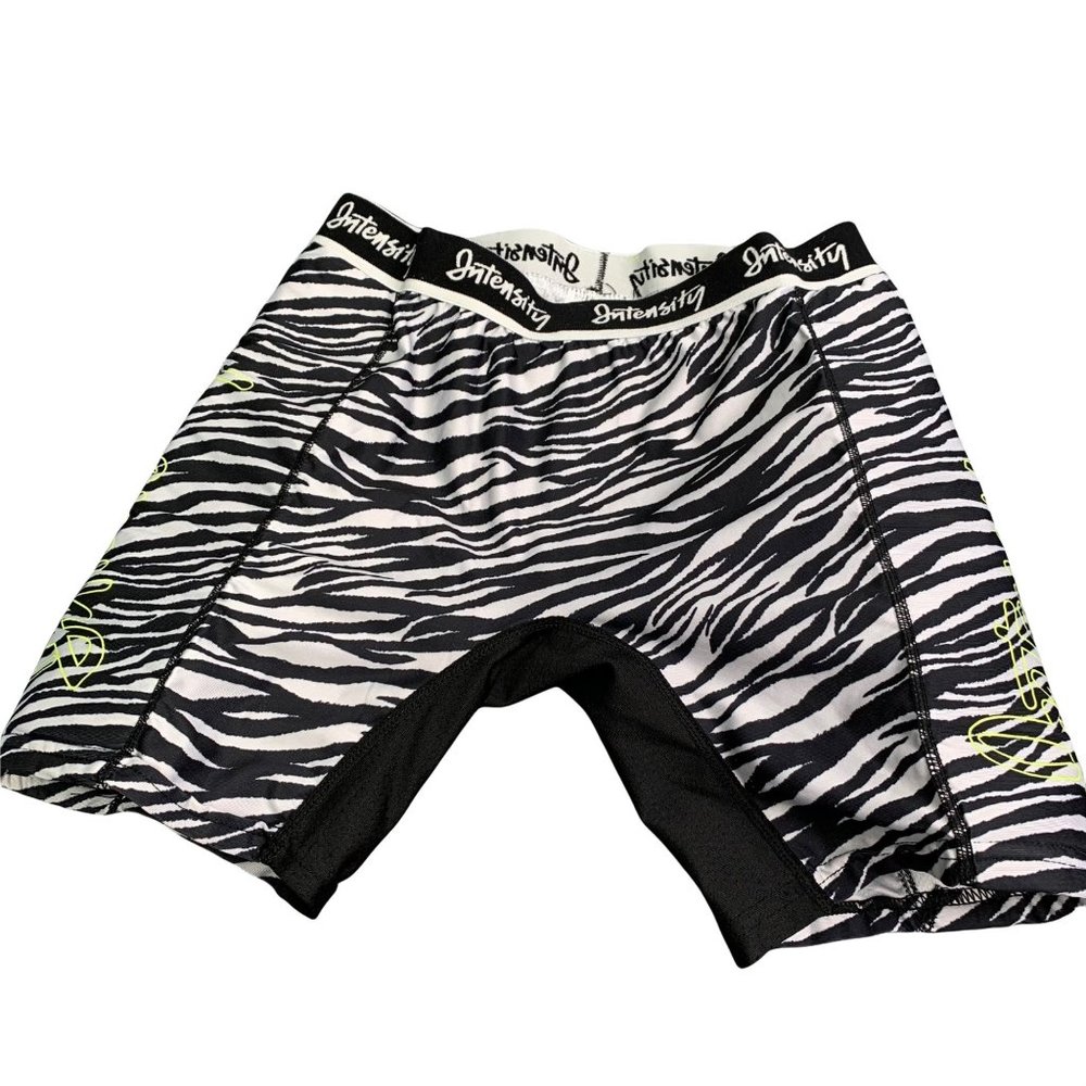 Intensity Soffe Slider Shorts YXL Youth XL Padded Zebra Print Black Compression